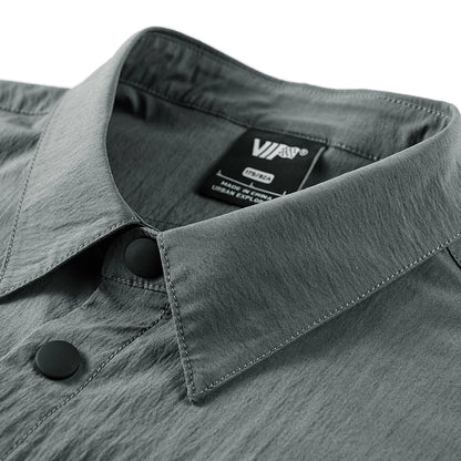 Urban Colorblock Multi-Pocket Shirt V0587