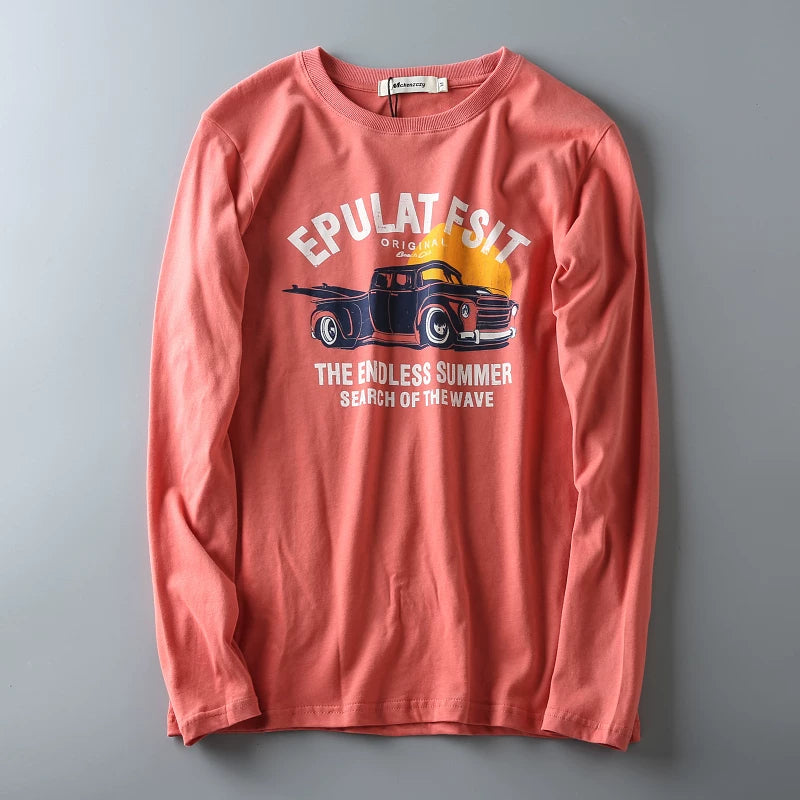 Casual Printed Long Sleeve T-Shirt V0932