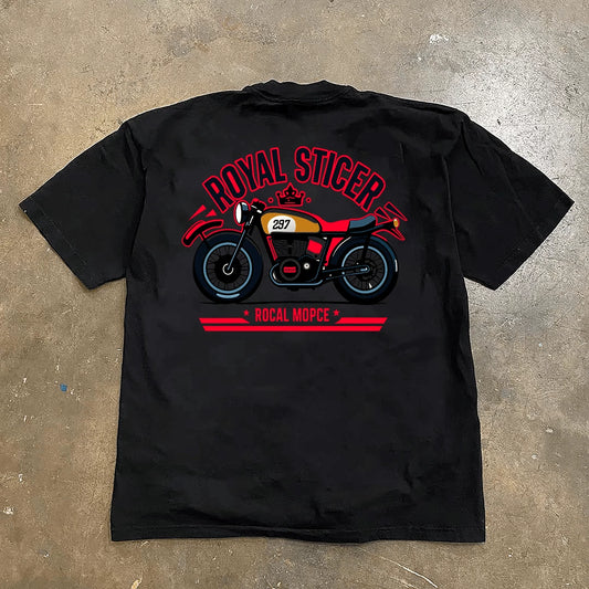 Heavyweight Cotton Biker T-Shirt V0963