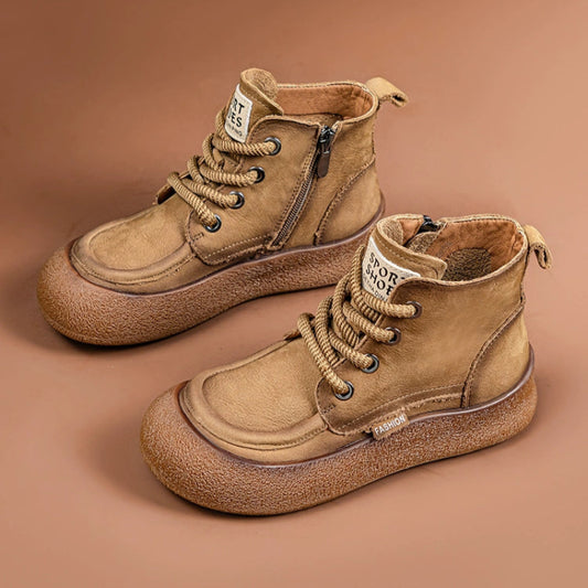 Retro British High-Top Boots V0771