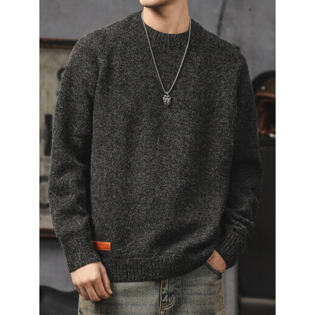 Heritage Chunky Knit Crewneck Sweater TypeA V1070