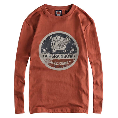 Skull Biker Long Sleeve T-Shirt V0935