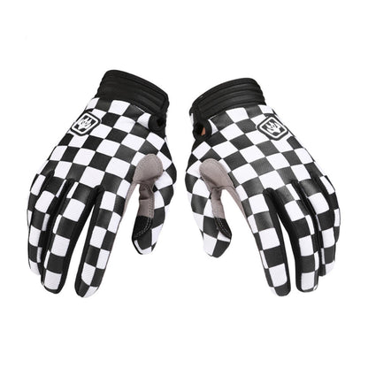 Checkerboard Motorcycle Riding Gloves V0560