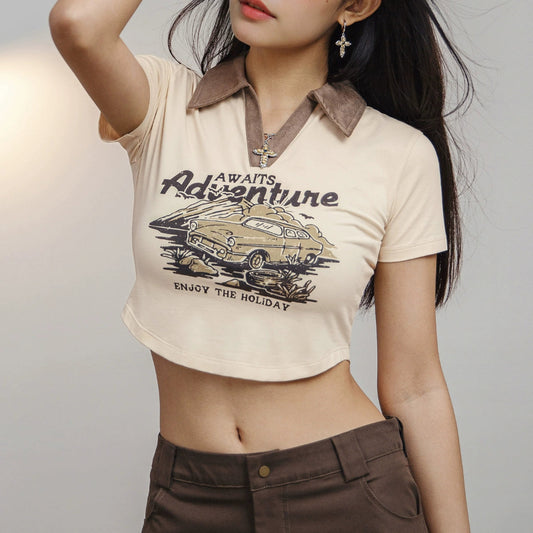 Retro Summer Polo - Spice Girls Biker Tee V0633