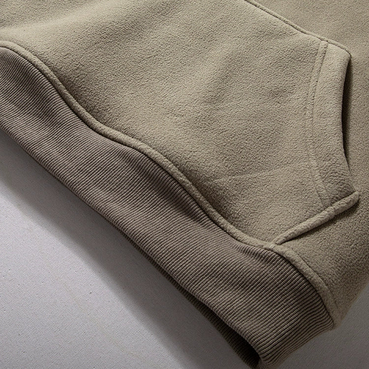 Warm Half-Zip  Fleece Hoodie V0839