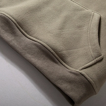 Warm Half-Zip  Fleece Hoodie V0839