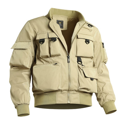 Casual Multi-Pocket Flight Jacket V0827