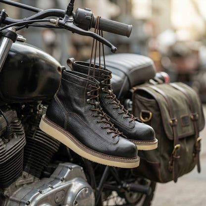 Two-Tone Moc Toe Boot V1037