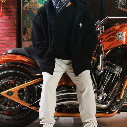 Big size Faux Lambswool Jacket V0813