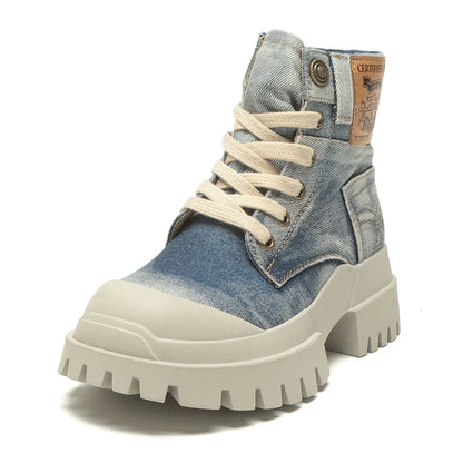 Retro Blue Cowboy Boots V0772