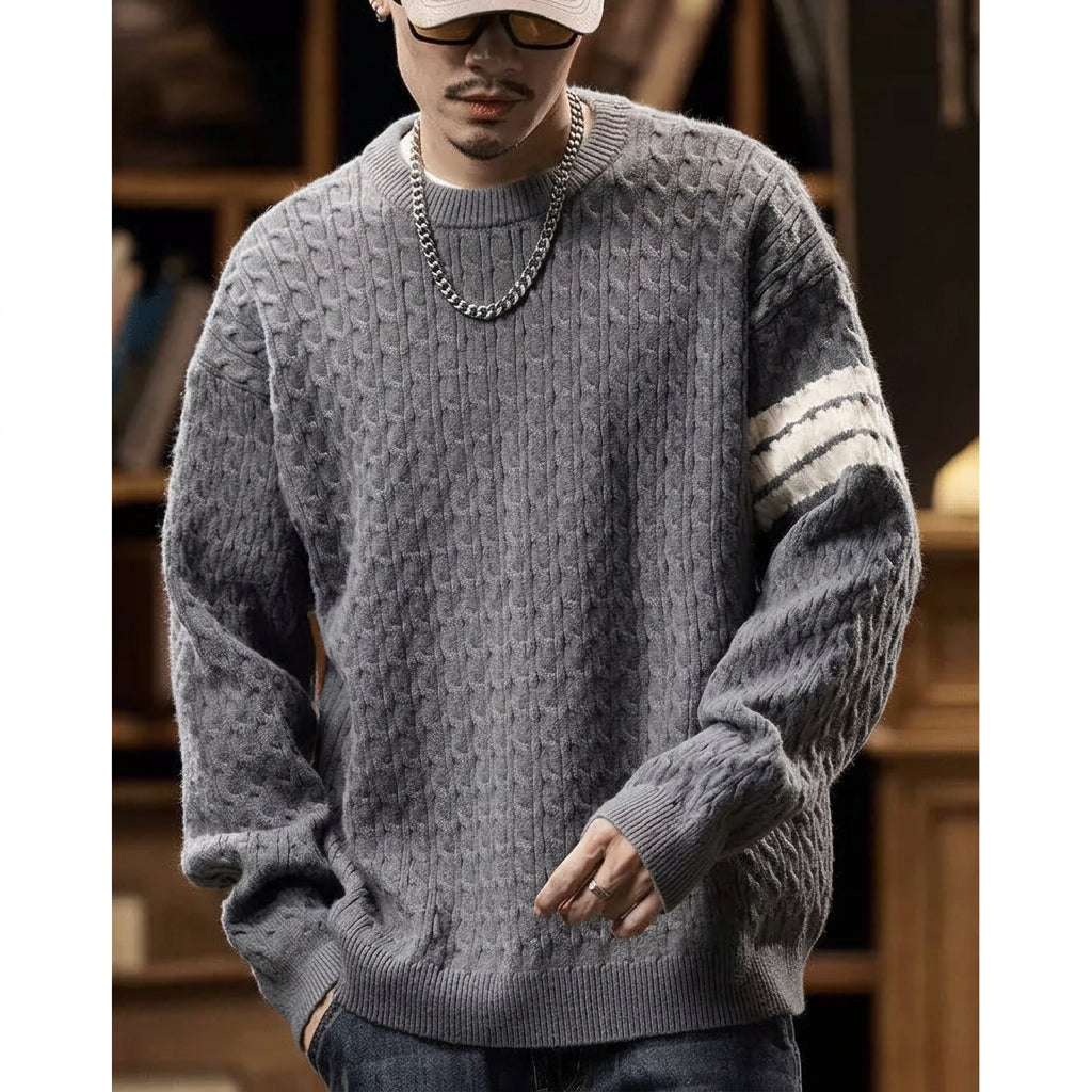Heritage Cable-Knit Heavyweight Sweater V1072