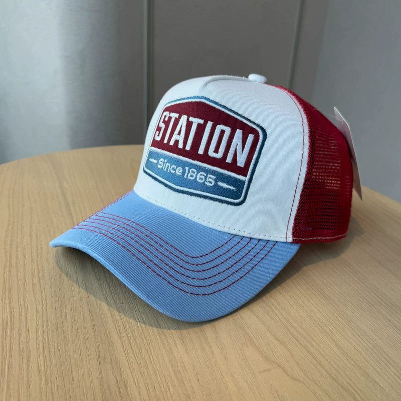 Two-Tone Embroidered Trucker Cap V1004
