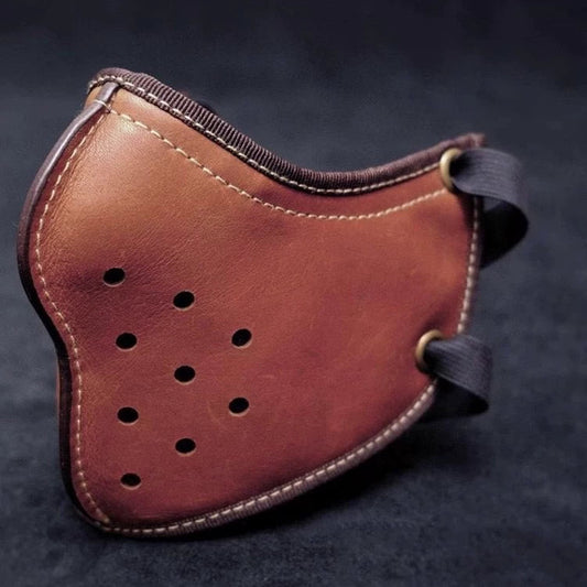 Retro Fake Leather Biker Mask V0900