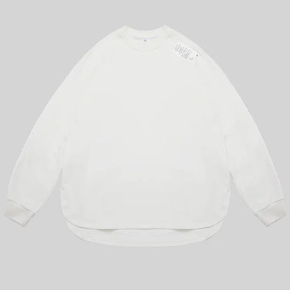 Shoulder tag long T-shirt V0925
