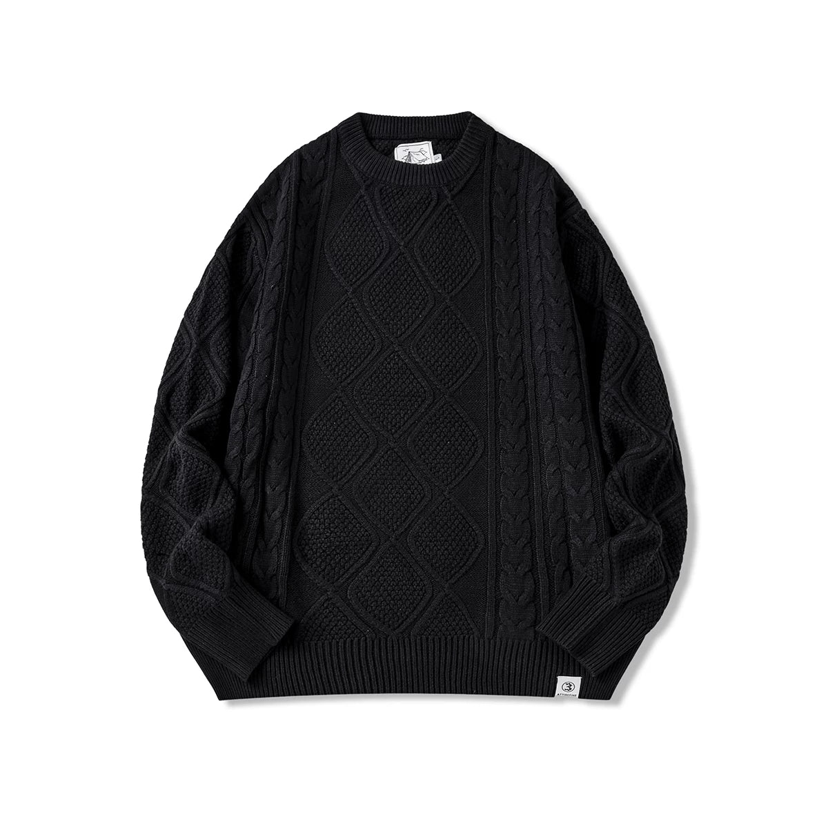 American Chunky Cable-Knit Sweater V1067
