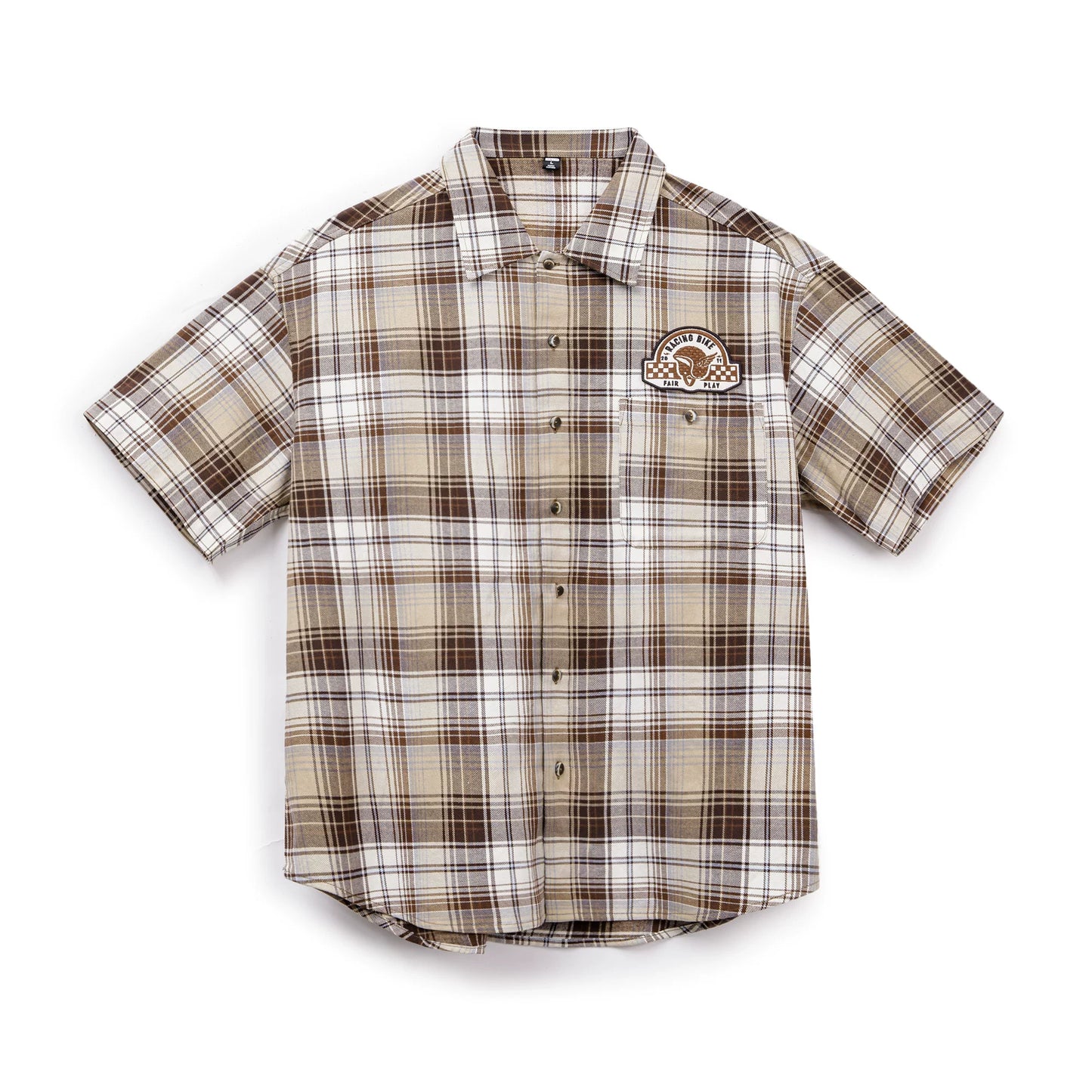 Vintage Checkered Short-Sleeve Shirt V0990