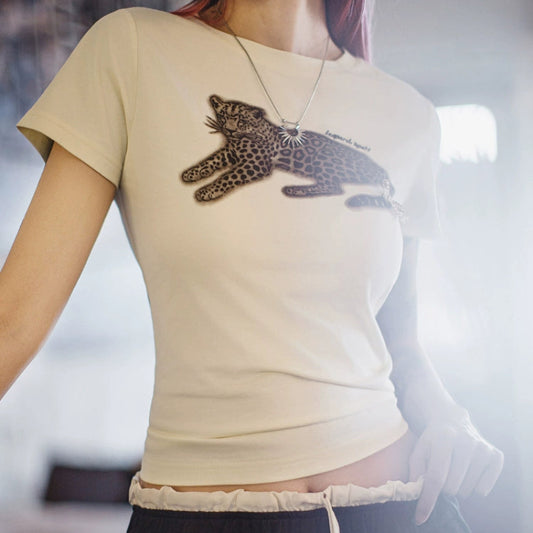 Vintage  Animal motif Summer Tee V0634