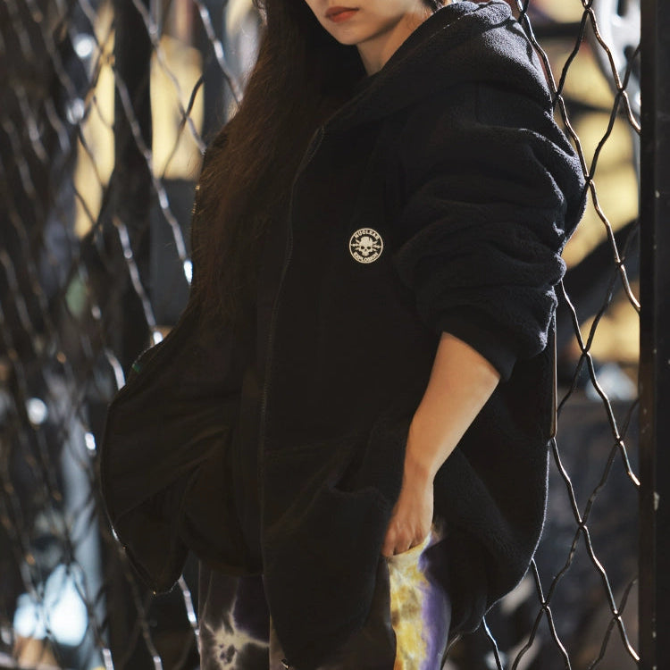 Big size Faux Lambswool Jacket V0813