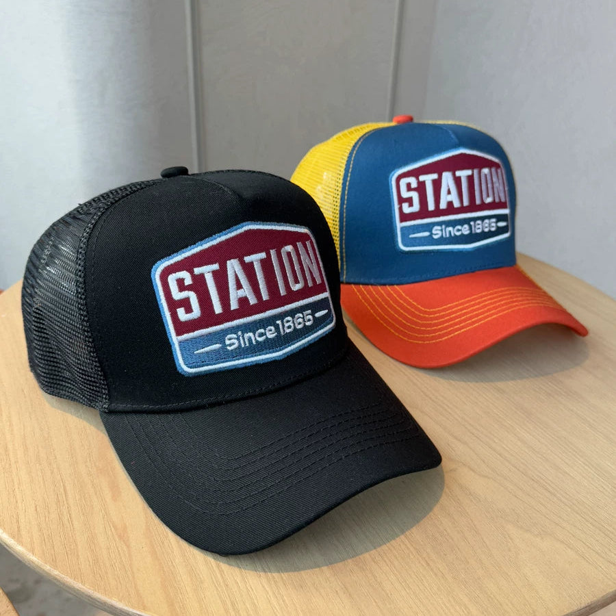 Two-Tone Embroidered Trucker Cap V1004