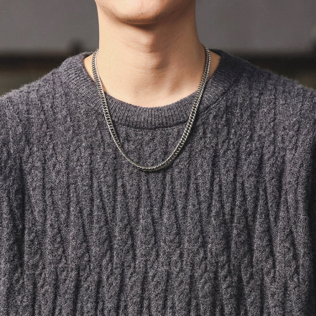 Winter Cable-Knit Relaxed-Fit Sweater V1068