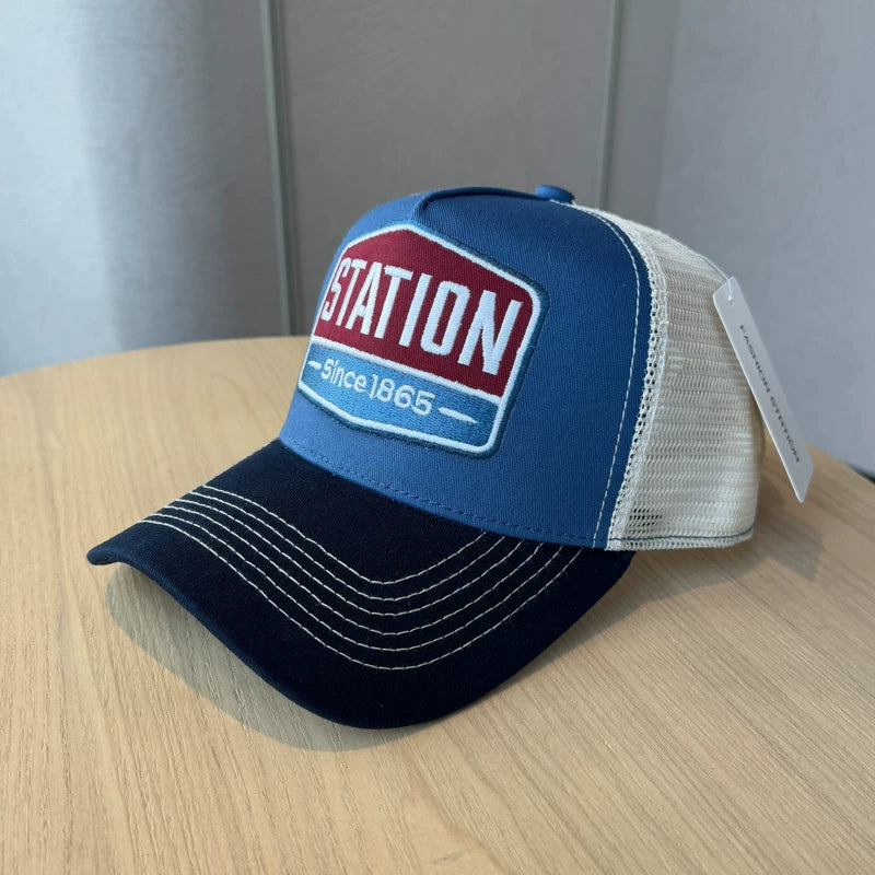 Two-Tone Embroidered Trucker Cap V1004