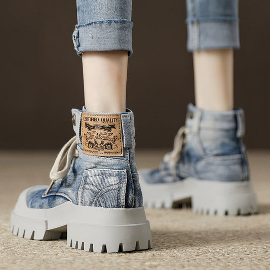 Retro Blue Cowboy Boots V0772