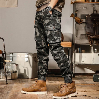 Hem Zipper Camouflage Pants V0056