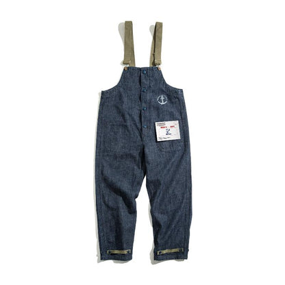 American Retro Navy Overalls V0079