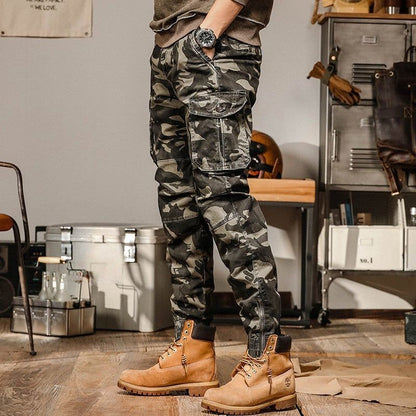 Hem Zipper Camouflage Pants V0056