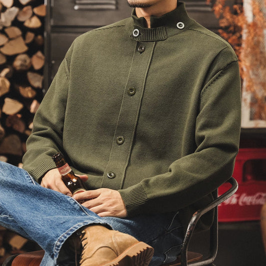 Retro Heavyweight Cardigan Jacket V1065