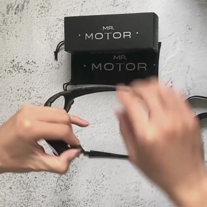 Biker Windshield Goggles with Interchangeable Straps V0566