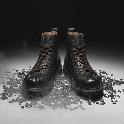 Classic Leather High-Top Boots V1032