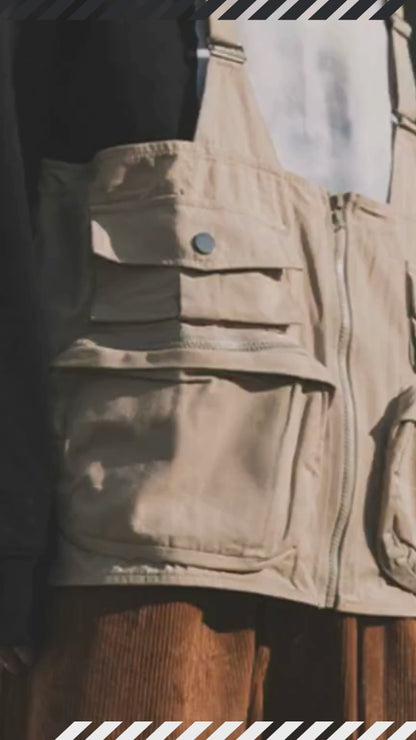 Retro Multi-Pocket Vest V0957