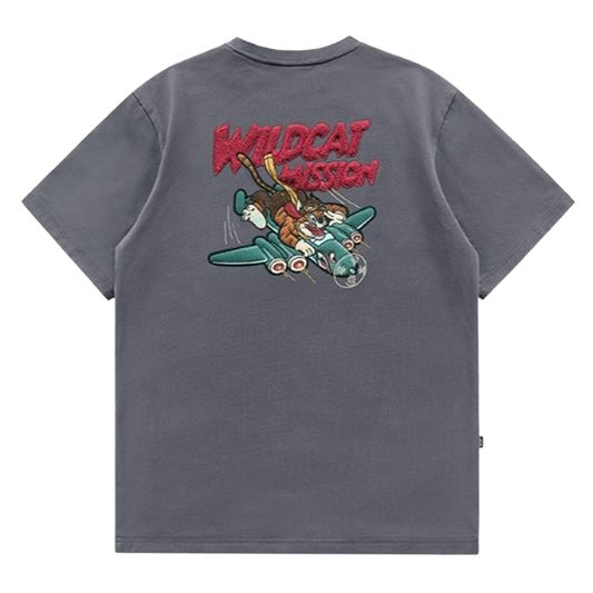 Retro Embroidered Cotton Tee V0604