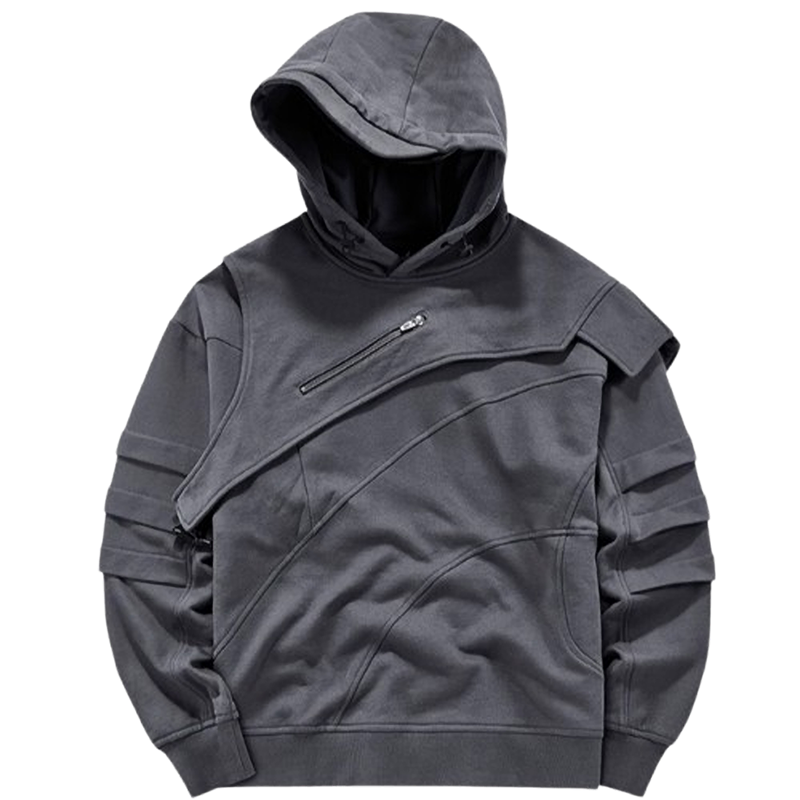 Heavyweight fake layered hoodie V0267